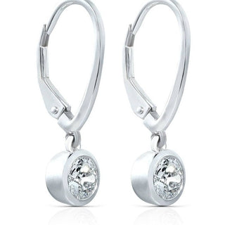 Classic 1.0 ct Lever Back Diamond Earrings Evani Naomi Jewelry