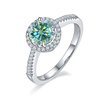 Classic 1.0 ct Round Delicate Halo Diamond Engagement Ring Evani Naomi Jewelry