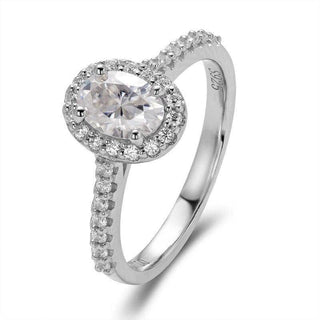 Classic 1.00 ct Oval Halo Diamond Engagement Ring Evani Naomi Jewelry