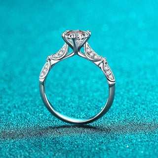 Classic 1ct 6.5mm Moissanite Engagement Ring Evani Naomi Jewelry