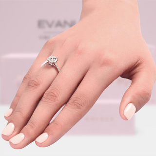 Classic Half-Eternity 1.25 ct Diamond Engagement Ring Evani Naomi Jewelry
