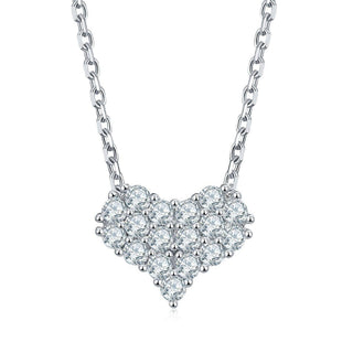 Classic Moissanite Diamond Heart Jewelry Set Evani Naomi Jewelry