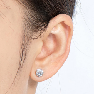 Classic Round 1.0 ct Diamond Stud Earrings Evani Naomi Jewelry