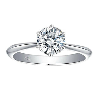 Classic Round-cut 1.0 ct Diamond Engagement Ring Evani Naomi Jewelry