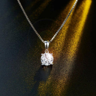 Classic Round-cut 1.0 ct Moissanite Necklace Evani Naomi Jewelry