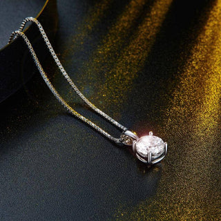 Classic Round-cut 1.0 ct Moissanite Necklace Evani Naomi Jewelry