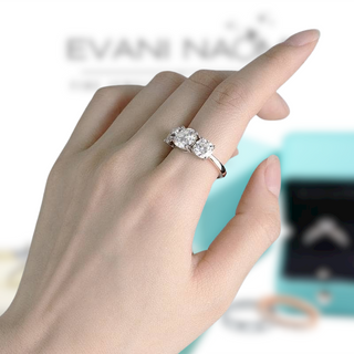 Classic 2ct Three Stones Diamond Wedding Ring - Evani Naomi Jewelry