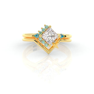 Cleric Ring Set- Video Game Inspired Rings in 14k White Gold Evani Naomi Jewelry