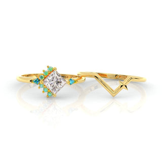 Cleric Ring Set- Video Game Inspired Rings in 14k White Gold Evani Naomi Jewelry
