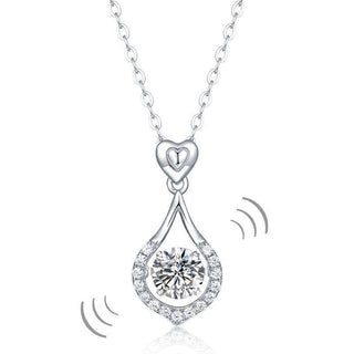 Dancing 1.0 ct Moissanite Tear Drop Shaped Necklace Evani Naomi Jewelry