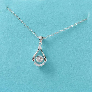 Dancing 5.0mm 0.5 ct Moissanite Diamond Necklace Evani Naomi Jewelry