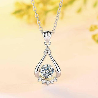 Dancing 5.0mm 0.5 ct Moissanite Diamond Necklace Evani Naomi Jewelry