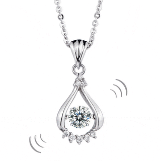 Dancing 5.0mm 0.5 ct Moissanite Diamond Necklace Evani Naomi Jewelry