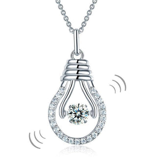 Dancing Brilliant Diamond Bulb Necklace Evani Naomi Jewelry