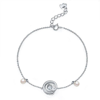 Dancing @ Symbol Moissanite with Pearls Bracelet Evani Naomi Jewelry