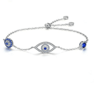 EVN Diamond Blue Eye Bolo Bracelet Evani Naomi Jewelry