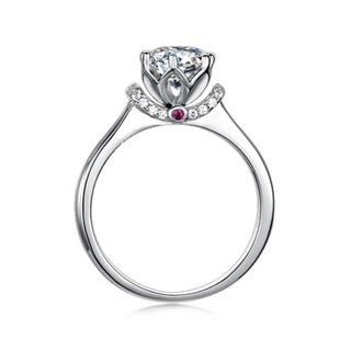 Elegant 1.00 ct Diamond Crown Engagement Ring Evani Naomi Jewelry