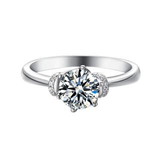 Elegant 1.00 ct Diamond Crown Engagement Ring Evani Naomi Jewelry