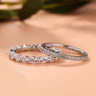 Gorgeous Radiant Cut 5.5ct Created Diamond 3pc Bridal Set