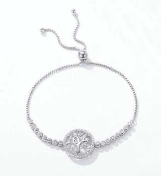 Elegant Tree Diamond Halo Bolo Bracelet Evani Naomi Jewelry