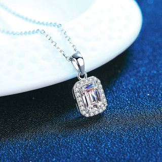 Emerald-cut 1.0 ct Diamond Clavicle Chain Necklace Evani Naomi Jewelry