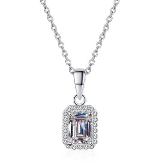 Emerald-cut 1.0 ct Diamond Clavicle Chain Necklace Evani Naomi Jewelry