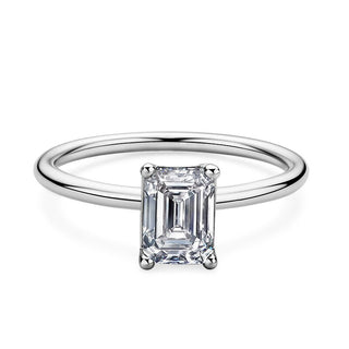 Emerald-cut 1.0 ct Diamond Solitaire Engagement Ring Evani Naomi Jewelry