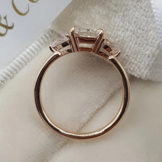 Rose Gold 2.0ct Cushion Cut Moissanite Engagement Ring