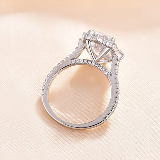 Gorgeous Halo 3.0 ct Radiant Cut Diamond Engagement Ring