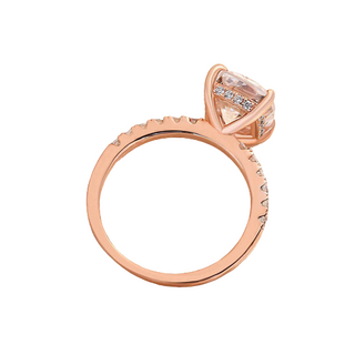 14k Rose Gold 3.0 Ct Cushion Cut Engagement Ring