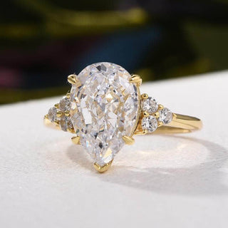 3.0 Ct Pear Cut Diamond Engagement Ring