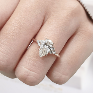 3.0 Ct Pear Cut Diamond Engagement Ring