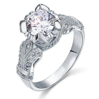 Vintage Style 2.0 Ct Round Cut Engagement Ring