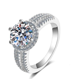 3ct Round Brilliant Cut Diamond Halo Engagement Ring