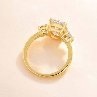 Three Stone 14k Yellow Gold Engagement Ring
