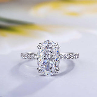 3.5 Ct Oval Cut Diamond Engagement Ring