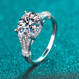 14k White Gold 3.0 Ct Oval Diamond Engagement Ring