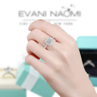 5.5mm 1ct Princess Cut Diamond Engagement Ring - Evani Naomi Jewelry