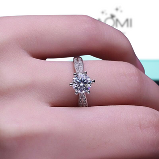 3ct Round Diamond Wedding Ring - Evani Naomi Jewelry