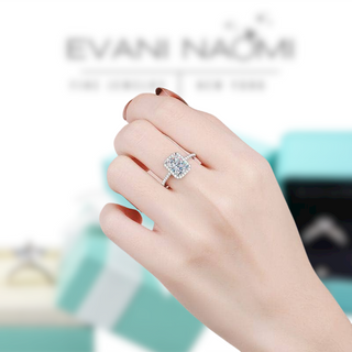 2ct Radiant Cut Diamond Engagement Ring - Evani Naomi Jewelry