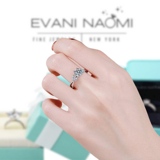 Classic 1ct 6.5mm Round Diamond Wedding Ring - Evani Naomi Jewelry