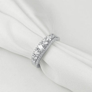 Flash Sale- 1.2 Ct Clear Round Created Diamond Stone Ring Evani Naomi Jewelry