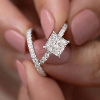 Flash Sale- 1.5 Carat Elegant Cushion Cut Wedding Ring Set Evani Naomi Jewelry
