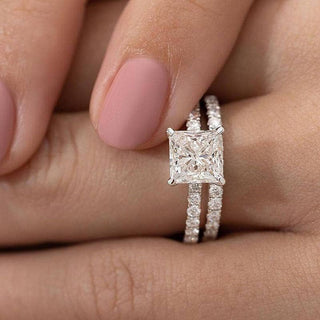 Flash Sale- 1.5 Carat Elegant Cushion Cut Wedding Ring Set Evani Naomi Jewelry
