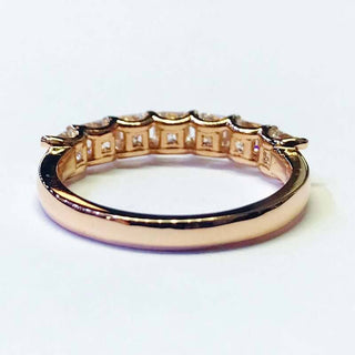 Flash Sale- 2.0 ct Asscher Cut Half Eternity Ring Band Evani Naomi Jewelry