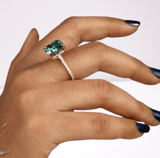 Flash Sale- 5.0 ct Radiant Cut Paraiba Tourmaline Engagement Ring Evani Naomi Jewelry