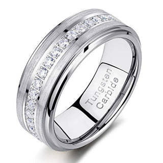 Flash Sale- 8mm Tungsten Carbide Men's Wedding Band Evani Naomi Jewelry