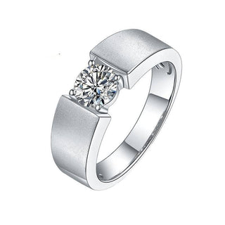 Flash Sale- Antique 6.5mm Moissanite Men's Wedding Ring Evani Naomi Jewelry