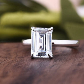 Flash Sale- Classic 3.3 ct Emerald Cut Diamond Engagement Ring Evani Naomi Jewelry