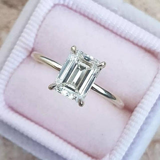 Flash Sale- Classic 3.3 ct Emerald Cut Diamond Engagement Ring Evani Naomi Jewelry